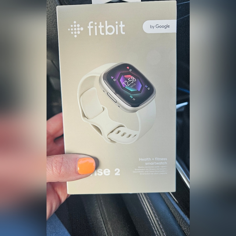 Never Opened Fitbit Sense 2 White Smartwatch with Advanced Health Tracking